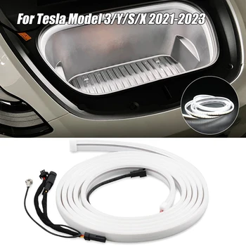 Impermeabil Flexibil de Silicon Auto Lumina Fața Portbagaj Fata LED Surround Banda de Lumina Modificat de Iluminat Pentru Tesla Model 3 Y S X 2021