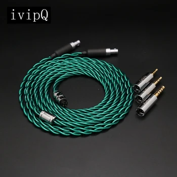 ivipQ-56 Japonia a Importat 4-Core OCC 7N+Argintiu Palladium Placare Modular Plug Cablu Căști Pentru HD580 HD650 HD800 HIFIMAN ANANDA