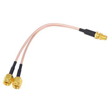 2 buc/lot SMA Female Y de tip 2 SMA Male Conector Splitter Cablu Coadă RG316 15CM