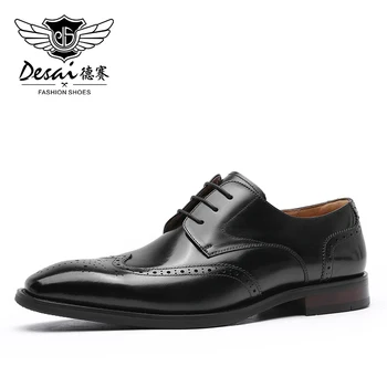 DESAI din Piele Barbati Pantofi Derby Rochie de Afaceri Domn Formală Clasic de Bocanc Sculptate Pantofi pentru Bărbați de Înaltă Calitate 2021 Noi