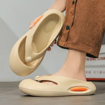 Vara Flip Flops Rotund Toe Pantofi pentru Femei 2023 Culoare Solidă Papuci Femeie EVA Sandale de Moda Doamnelor Papuci de Plaja Chanclas