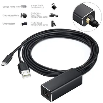 USB 2.0 to RJ45 Ethernet Adapter 480Mbps de Mare Viteză Micro USB placa de Retea Pentru Amazon Foc TV Stick Google Chromecast