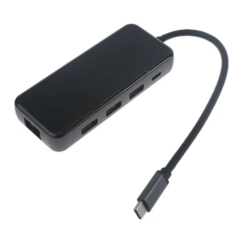 Multi-Porturi de Tip C HUB Splitter 8in 1 Compatibil HDMI pentru USB3.0 5Gbps Gigabit Net Docking Station PD SD Încărcare Rapidă