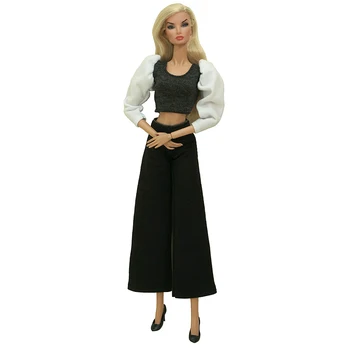 1 Set Birou Doamnă de Moda Tinuta Cămașă Lungă Rochie Haine Moderne pentru Papusa Barbie Uzura Casual Fusta 1/6 Papusi Accesorii Jucarii