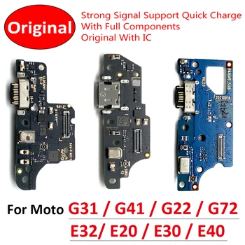 100% Original USB Conector Încărcător Port de Încărcare Micro Bord Cablu Flex Parte Pentru Motorola Moto G31 G41 G22 G72 E20 E30 E32 E40