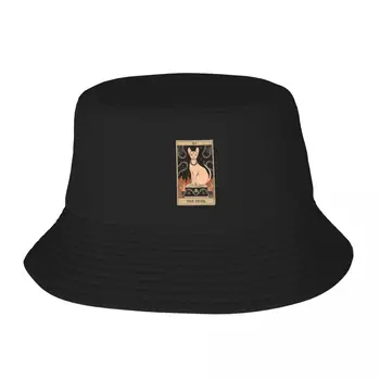 Diavolul - Pisici Tarot Art Adult Pescar Pălăria lui Bob Găleată Pălării Bărbați Femei Capace pescar Pălărie Fată Băiat Pălărie