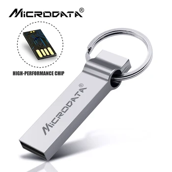 Metal Usb Flash Drive cu cheie inel 16GB 32GB 64GB Pen Drive memorii USB2.0 pendrives Memory stick posibilitatea de a imprima logo-ul