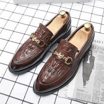Barbati casual din piele pantofi de Lux, textura din piele petrecere de nunta pantofi Oxford de Înaltă calitate de afaceri costum pantofi pentru Bărbați 2023 noi