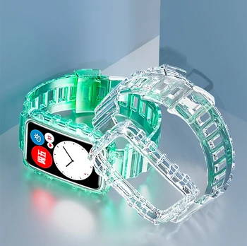 Sport Silicon Transparent Culoare Curea Bratara Pentru Huawei Se Potrivesc Watchbands Ceas WristStrap