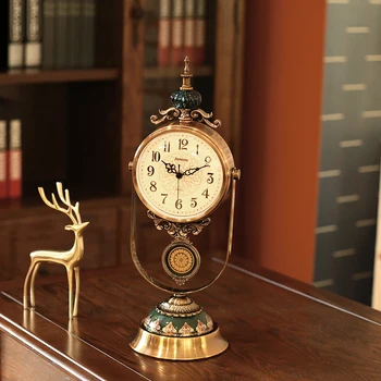 European stil lux lumina leagăn ceas ornamente living vintage home mobilier ceas ceas cu pendul masă, ceas de masa