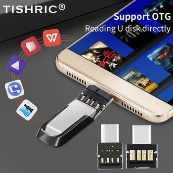 TISHRIC 10buc Mini USB la Micro USB de Tip C C OTG Adaptor Convertor pentru Telefon Huawei Mouse-ul Tastatura USB Flash Disk Rapid de Încărcare