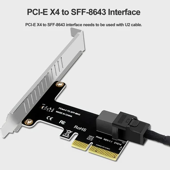 PCI E La SFF-8643 PCIE X4 La SFF8643 Card de Expansiune PCI-EX4/X8/X16 NVMe SSD Coloană Solid state Drive Adapter