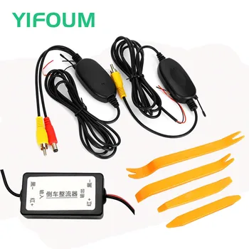 YIFOUM 2.4 Ghz Wireless RCA Video Transmițător Receptor + 12V DC Releu de Putere Condensator Filtru Conector Redresor Pentru Camera Auto