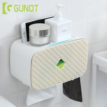 GUNOT Portabil Titularul de Hârtie Igienică Montat pe Perete de Țesut Cutie de Depozitare Pentru Toaleta din Plastic pentru Rola de Hârtie Distribuitor de Accesorii de Baie