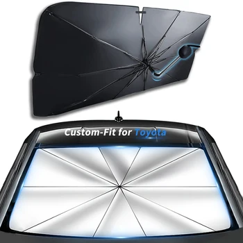 Auto Pliabil Parbriz Umbrele de soare, Umbrele de Soare Visor de Protecție se Potrivesc Pentru Toyota cu Rotatie 360°Flexibil Mâner Accesorii