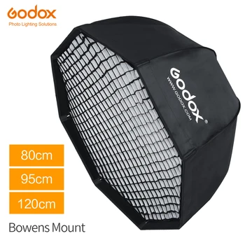 Godox SB-UE 80cm 95cm 120cm Portabil Octogonal Umbrela Softbox cu Grila Fagure pentru Bowens Muntele Studio Flash Softbox