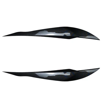 2 buc Fibra de Carbon Față Placat cu Faruri Acoperi Capul Lampă Lumina Pleoapa Spranceana Trim ABS pentru - F30 F35 2013-2019
