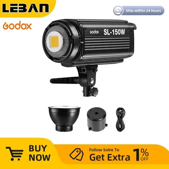 Godox SL-150W 150W 5500K Versiunea Alb LED Video Continuă Lumina Caracteristici cu Telecomanda fara Fir Bowens Muntele