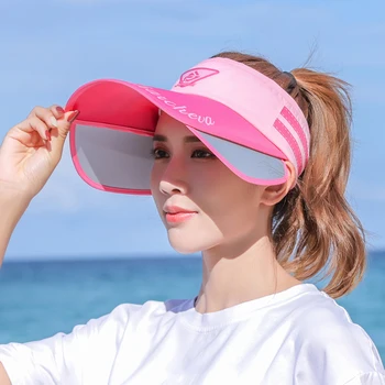 Vara Palarii de Plaja pentru Femei Retractabil Timp Refuz Gol de Top Margine Largă Pălării de Soare Anti UV de protecție Solară Găleată Pălărie de sex Feminin în aer liber Cap