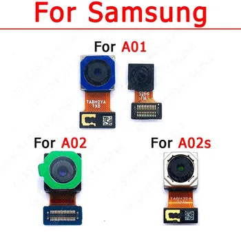 Originale Fata Spate Camera Pentru Samsung Galaxy A01 A02 A02s Spate Mici Se Confruntă Selfie Camera Frontală Modul De Reparare Piese De Schimb