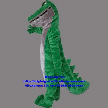 Crocodil verde Aligator Mascota Costum Adult Personaj de Desene animate Costum Costum Grădiniță Atrage Popularitate zx911