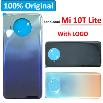 100% Original, Baterie Capac Spate Geam Ușă Spate Înlocuire Carcasă Cu Adeziv Autocolant Pentru Xiaomi Mi 10T Lite Cu LOGO-ul