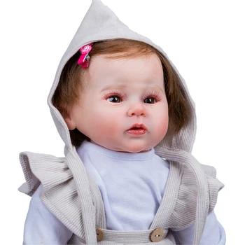 NPK 20inch Raven Renăscut Baby Doll Realiste Populare Fata Dulce Moale de Pluș Corpul Papusa de Înaltă Calitate Vopsea de Mână Colectie de Arta Papusa