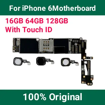 Original Placa de baza Pentru IPhone 6 de Plăci de bază Logica Bord Cu Touch ID Placa de baza Pentru IPhone 6S Plus Deblocat Bord Testat Bine