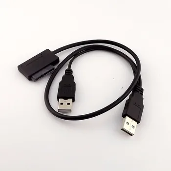 1 buc USB Extern Adaptor Cablu Convertor de la SATA 6+7 13Pin Pentru DVD Rom Drive Optic 50cm