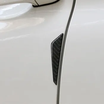 4buc fibra de Carbon Usa Masina de decorare auto Ușa accident zero bara de striptease 3D autocolante pentru BMW F10 F20 F30 E46 E90 X1 X3 X5 X6