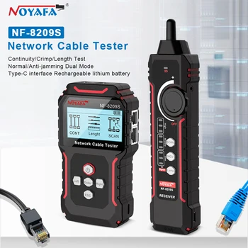 NOYAFA NF-8209S Cablu de Rețea Tracker Lan Măsură Tester Instrumente de Rețea Display LCD Măsură de Lungime Cabluri Tester Cablu Tracker
