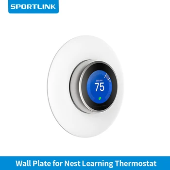 SPORTLINK de Perete Rotund Placă de Acoperire pentru Nest Learning Thermostat 3 2 1 Generație de Amprente Rezistente la Muntele Alb Mat