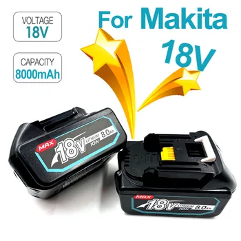 100% Originale Makita 18V 8000MAh baterie Reîncărcabilă Scule electrice Makita Acumulator Cu LED baterie Li-ion de Înlocuire LXT BL1860B BL1860 BL1850