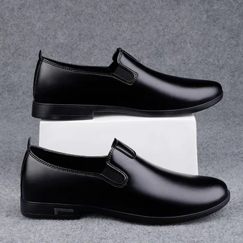 Piele Barbati Pantofi de Brand de Lux 2023 Alunecare Casual la Formale Mocasini Barbati italiană Negru de sex Masculin de Conducere Pantofi de Lux, Pantofi