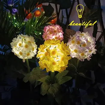 YOUZI LED Lumina Solara rezistent la apa Simulare Crizantema Floare de Lumină în aer liber, Grădină Decorativ Lampă Solară