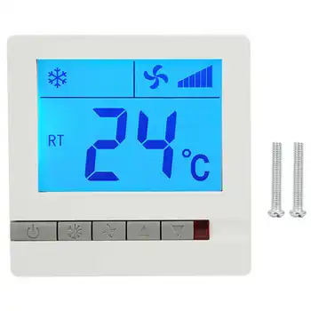 905F Termometro LCD Termostat Digital Întârziere de Protecție Fan Coil Unit Controler de Temperatura Stația Meteo
