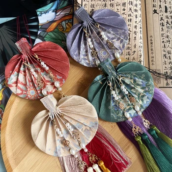 Unsprezece Cutat Antic Chinez Decor Accesorii De Struguri Model Plic Sac Gol Cu Ciucure Cordon Talie Ornament
