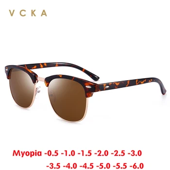 VCKA Clasic Unisex Polarizate Miopie ochelari de Soare Barbati Femei Vintage Personalizat Ochelari baza de Prescriptie medicala UV400 Conduce Ochelari de -0.5 la -6.0