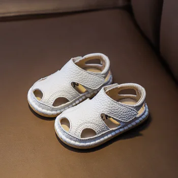 Summer Infant-Sandale Copii Fete Băieți Anti-coliziune Pantofi de Copil Fund Moale din Piele copii Copii Sandale de Plaja