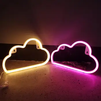 Cloud Forma Decorațiuni interioare cu LED-uri Colorate Curcubeu Neon Lampa de Lumina pentru Camera