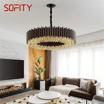 SOFITY Candelabru Negru Corpuri de Lampă Postmodern de Lux Pandantiv Lumina Acasă LED Decorative pentru Living Sala de Mese