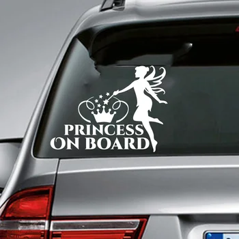 Desene animate Zână Prințesă pe Bord Masina Autocolant Decal pentru Parbriz Bara Spate Parbriz Auto Vehicul Vinil Decor