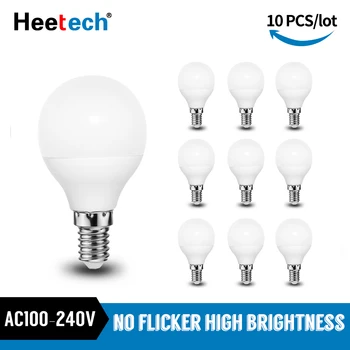10buc/lot Bec LED E14 Lampa LED 3W 5W 7W 9W Lampada de Iluminat cu LED lumina Reflectoarelor Lămpi de Masă Rece/Cald Alb Led Blubs 110V 220V