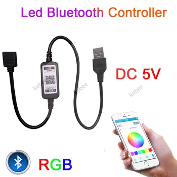 Mini RGB Controller Bluetooth USB Controler de Muzică 5V-24V 3X2A 6A Led-uri RGB-controler Pentru Benzi cu LED-uri de Lumină 5630 5050 3528 2835