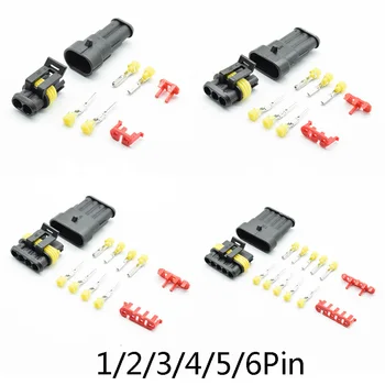 2/5sets 1/2/3/4/5 ace 18-15 AWG Mod AMP Super sigiliu rezistent la apa cablu Electric Conector Mufă pentru conector auto Kit 2pins