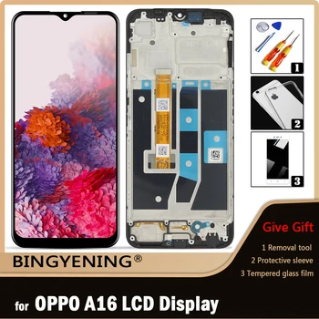 Original Pentru OPPO A16 2021 Display LCD Touch Screen Digitizer Asamblare Pentru 6.52 inch OPUS CPH2269 A16S Cu Cadru Înlocui