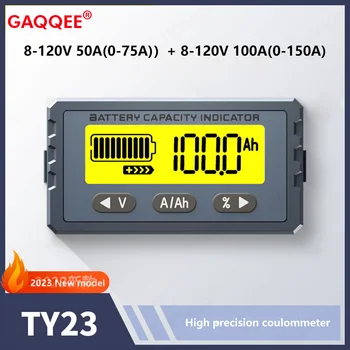 TY23 Baterie Tester Coulometer 50A 100A Li-ion, Lifepo4 Baterie Indicator de Capacitate Voltmetru de Curent Capacitatea de Detector