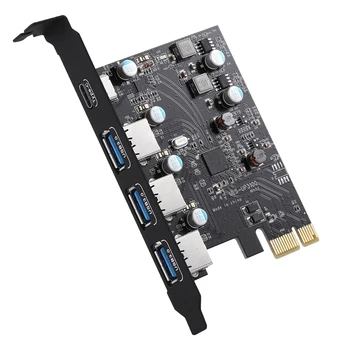 PCI-E USB 3.0 Card de Tip C(1) USB(3 ) Fără Suplimentare de Alimentare PCI Express Card de Expansiune Pentru Windows, Mac Pro