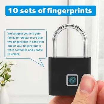 Amprenta Lacăt de Încărcare USB Blochează Ușa de acces fără cheie Aliaj de Zinc rezistent la apa Pentru Smart Home Security Protection