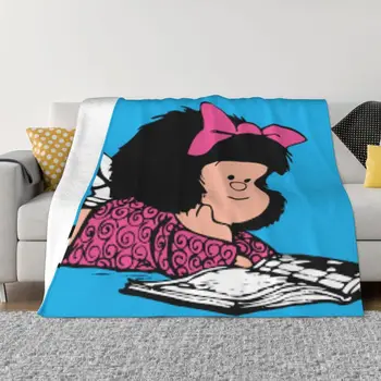 Mafalda de Desene animate Drăguț Pături Canapea Capac Lână de Vară Anime Multi-funcția Ultra-Moale Arunca Pături pentru Canapea Canapea Quilt